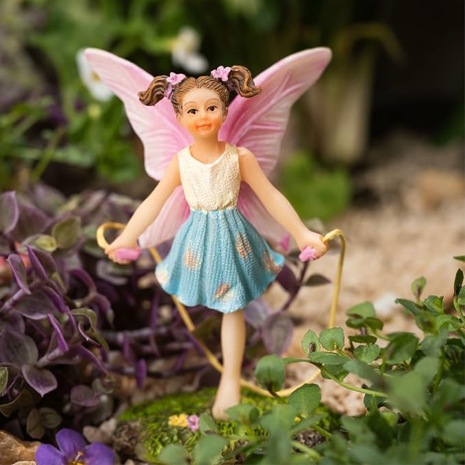 PRETMANNS Fairies for Fairy Garden - Fairy Figurines – Cute Accessories for Indoor or Outdoor Miniature Garden – 2-Piece Set