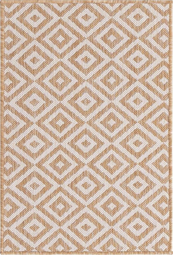 Unique Loom Outdoor Collection Area Rug - Costa Rica (2' 2" x 3' 1" Rectangle, Beige/ Cream)