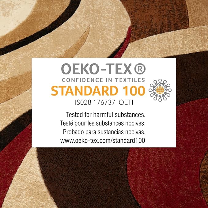 Home Dynamix Tribeca Slade Modern Area Rug, Abstract Brown/Red 39"x55"