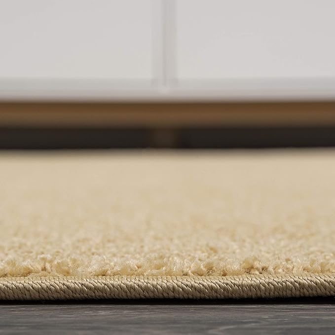 JONATHAN Y Haze Solid Low-Pile Mustard 4' Round Indoor Area Rug, Coastal,Bohemian,Minimalist,Classic, Easy-Cleaning for Living Room,Bedroom,Kitchen,Pet Friendly,Non-Shedding (SEU100B-4R)
