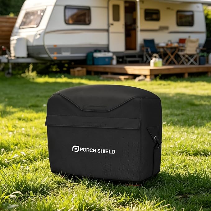 Porch Shield Outdoor Generator Cover for Most Inverter Portable Generator EU1000i 2000i Waterproof Storage Cover 19x13x17 Inches, Black