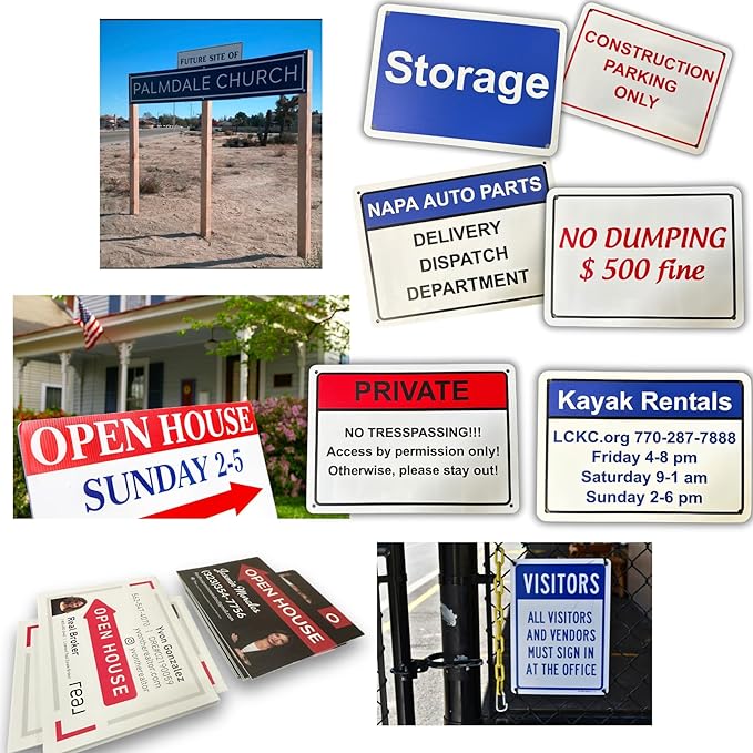 Custom Signs Outdoor Metal Vertical for Home Office Business, Personalized, Door, Porch, Delivery, Man Cave, Shop, Garage. For Outside or Inside Use. Our Metal Signs Are UV Printed Solid Aluminum Vertical Topbox, 12X18 in.