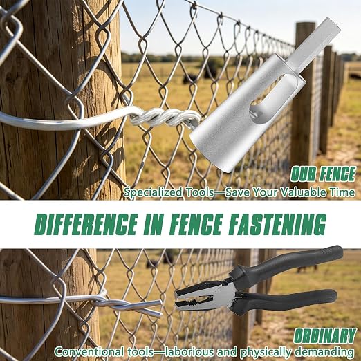 400Pcs Twist Fence Ties Preformed 11 Gauge Galvanized Steel with Drill Chuck Pre-Cut Chain Link Fence Ties Tools for T/U/Round Fence Post and Fixing Chain Link Mesh to Posts Farms Gardens(1-7/8" OD)