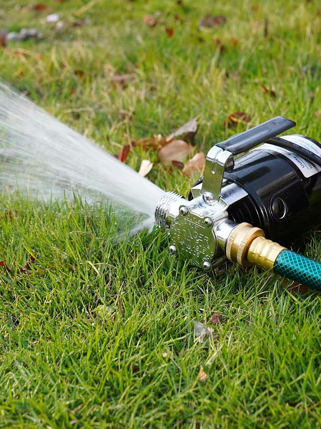 1/10HP Water Transfer Pump, Electric Utility Pump w/ 2 x 6 ft Garden Hose Kit, 110V 330GPH Water Removal Pump for Rain Barrel, Flooding & Aquarium, Self Priming Garden Water Drain Pumps