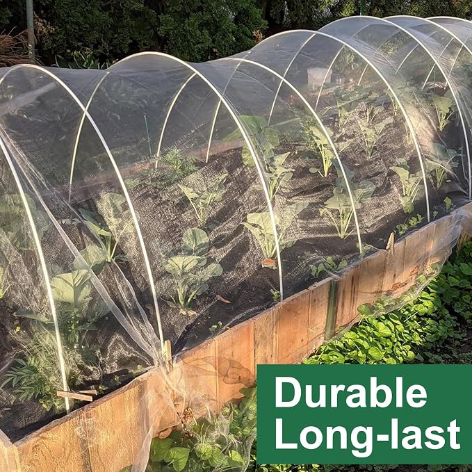 Garden Mosquito Netting for Patio, 10 ft x 12 ft Bird Bug Insect Netting Pest Barrier for Fruit Trees, Greenhouse, Large Plant Row Cover Screen for Vegetables