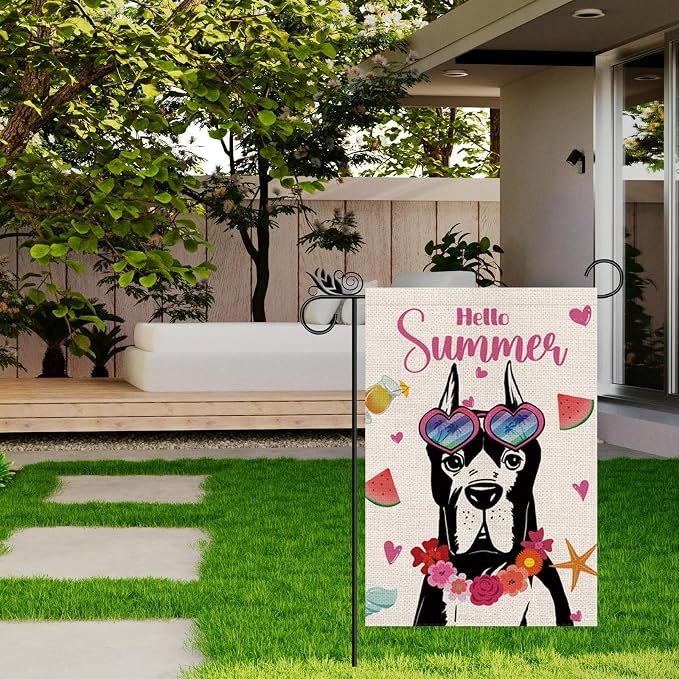 Seasonal Garden Flags Great Dane Double Sided Flags Set of 11 Holiday Farmhouse Indoor Outdoor Yard Lawn Christmas Gifts Decorations 12.5x18 Inch