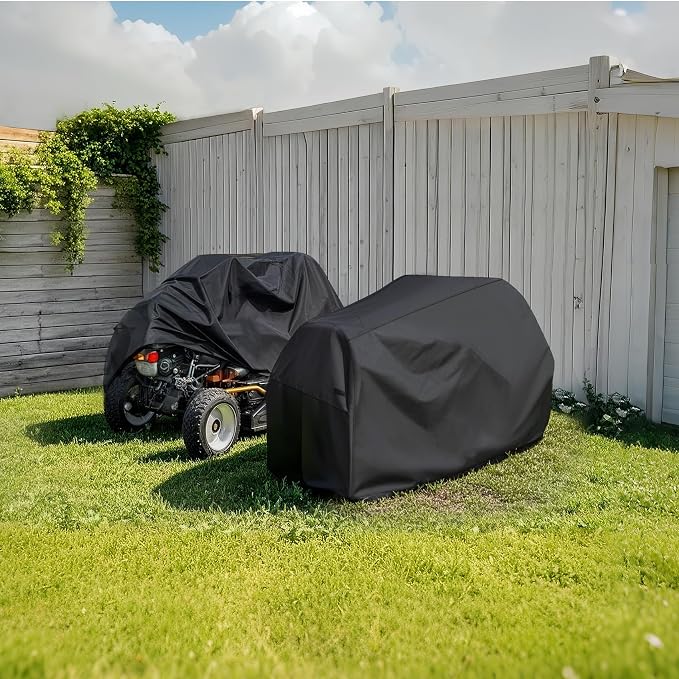 NettyPro Riding Lawn Tractor Mower Cover Waterproof Heavy Duty Outdoor Lawnmower Protection with Storage Bag, Fits Decks Up to 54"
