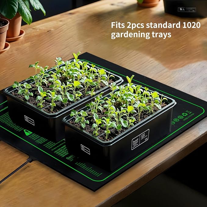 Upgrade 20"x20" Durable Waterproof Seedling Heat Mat with ETL Certified, Warm Hydroponic Heating Pad for Germination,Indoor Gardening,Brewing and Greenhouse