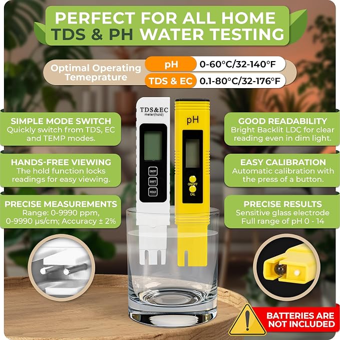 CARPATHEN Hydroponic Tower Growing System, Indoor Gardening for 30 Plants | 6 Hydroponic Columns, Grow Lights, Water Pump, Seedling Kit, 35 Grow Sponges + Net Pots, Water-Level Gauge, pH and TDS Meters
