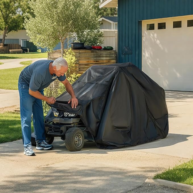 NettyPro Zero Turn Lawn Mower Cover Waterproof Heave Duty Outdoor Lawnmower Protection with Storage Bag, Fits Decks Up to 60"