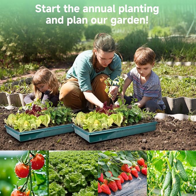 Seed Starter Trays with Grow Lights, Grow Lights for Seed Starting Kit, Timming Set, Indoor Plant Growing Kit for Gardeners, Germination Trays Kits, Gardening Gifts for Women, Mom Gifts
