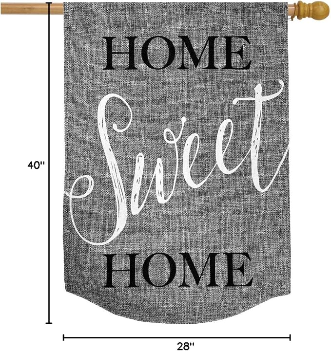 Briarwood Lane Home Sweet Home Burlap House Flag