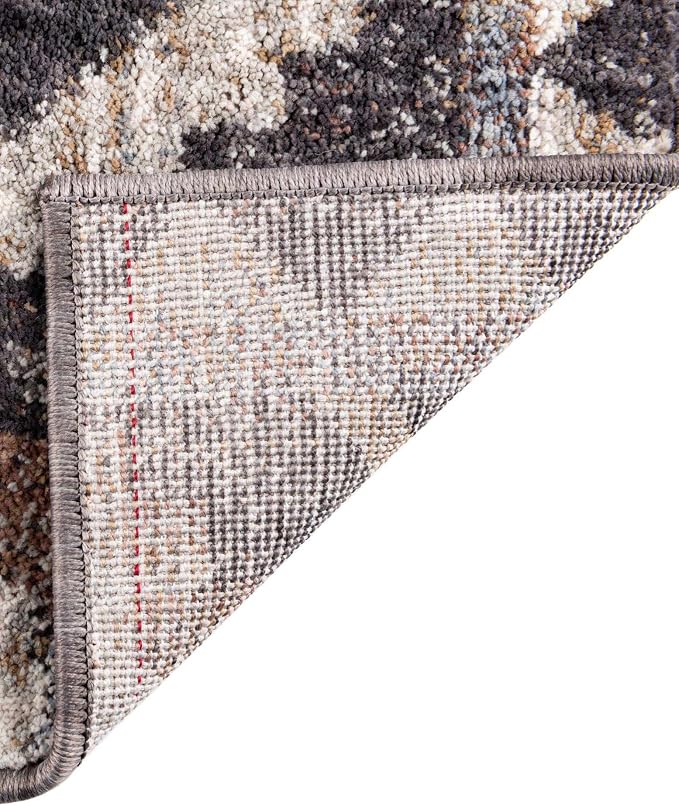 Unique Loom Eco Southwestern Collection Area Rug - Tubac (Runner 2' 7" x 12' 0", Khaki Gray/Black)