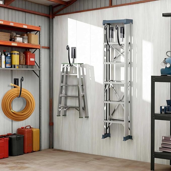 Hose Holders Wall Mount: 2PCs 8-Inch Heavy-Duty Garden Hose Hangers Outdoor | Metal Hand-forged Hose Racks Mount