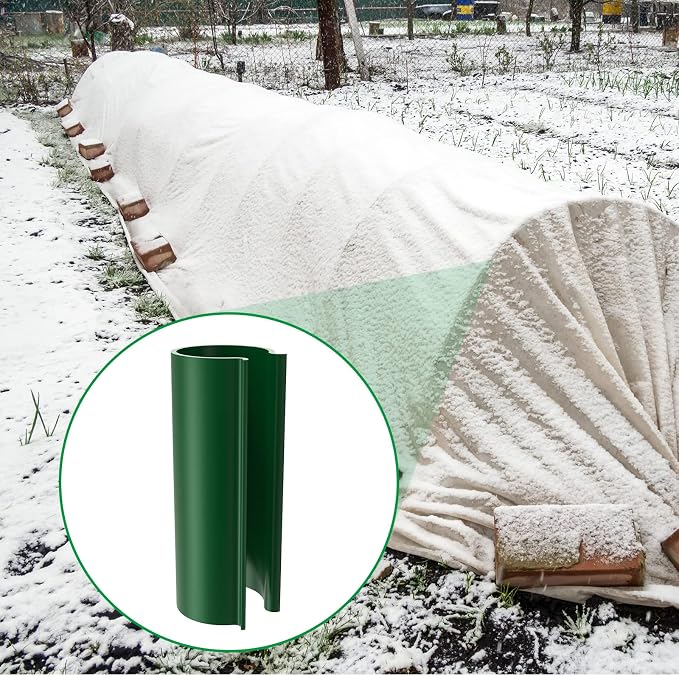Jetec 64 Pieces PVC Pipe Clips Pool Cover Clamps for Above Ground Pools for Greenhouses, Row Covers, Shelters, Bird Protection, 2.4 Inches Long(1/2 Inch,Green)