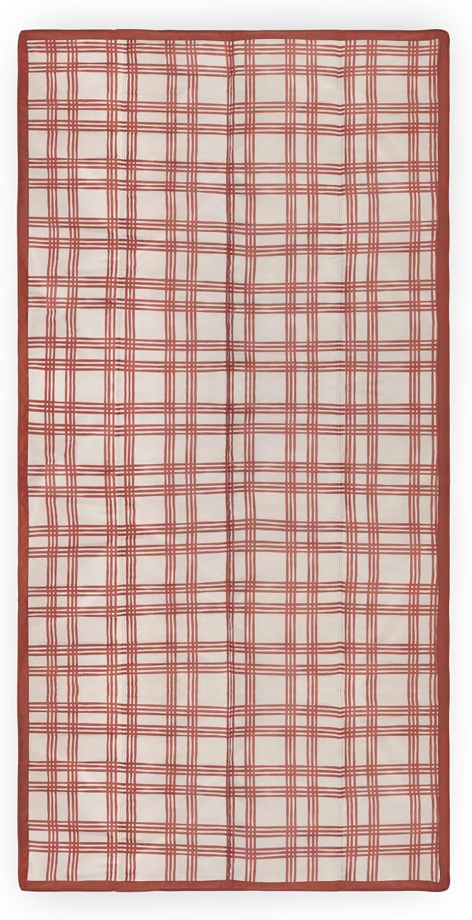 Little Unicorn 5'x5' Outdoor Family Picnic & Beach Blanket | Durable & Water-Resistant Fabric | Compact Fold & Easily Wipes Clean | Zipper Pocket (Picnic Plaid)