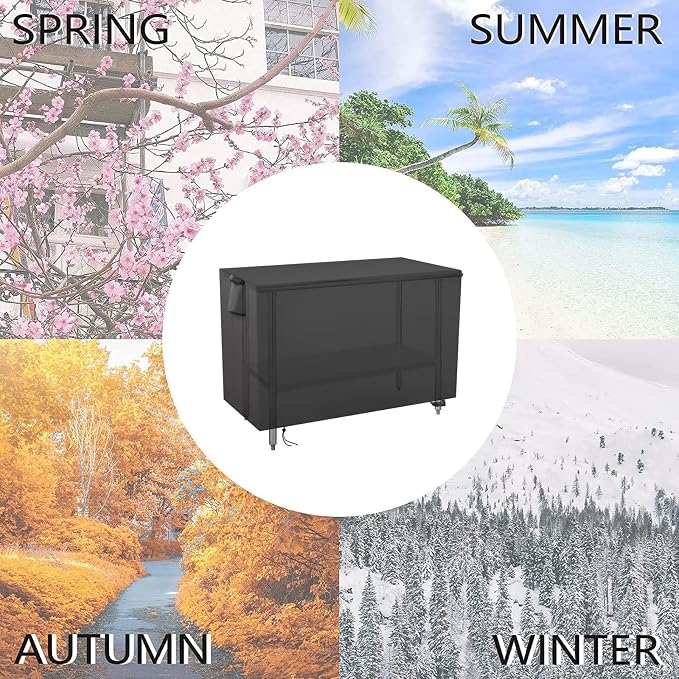 Outdoor Prep Table Cover 36 Inch,Waterproof Fadeproof UV Resistant Patio Stainless Steel Metal BBQ Table Cover All Season Protection for Outdoor Table - 36 x 30 x 35 Inch