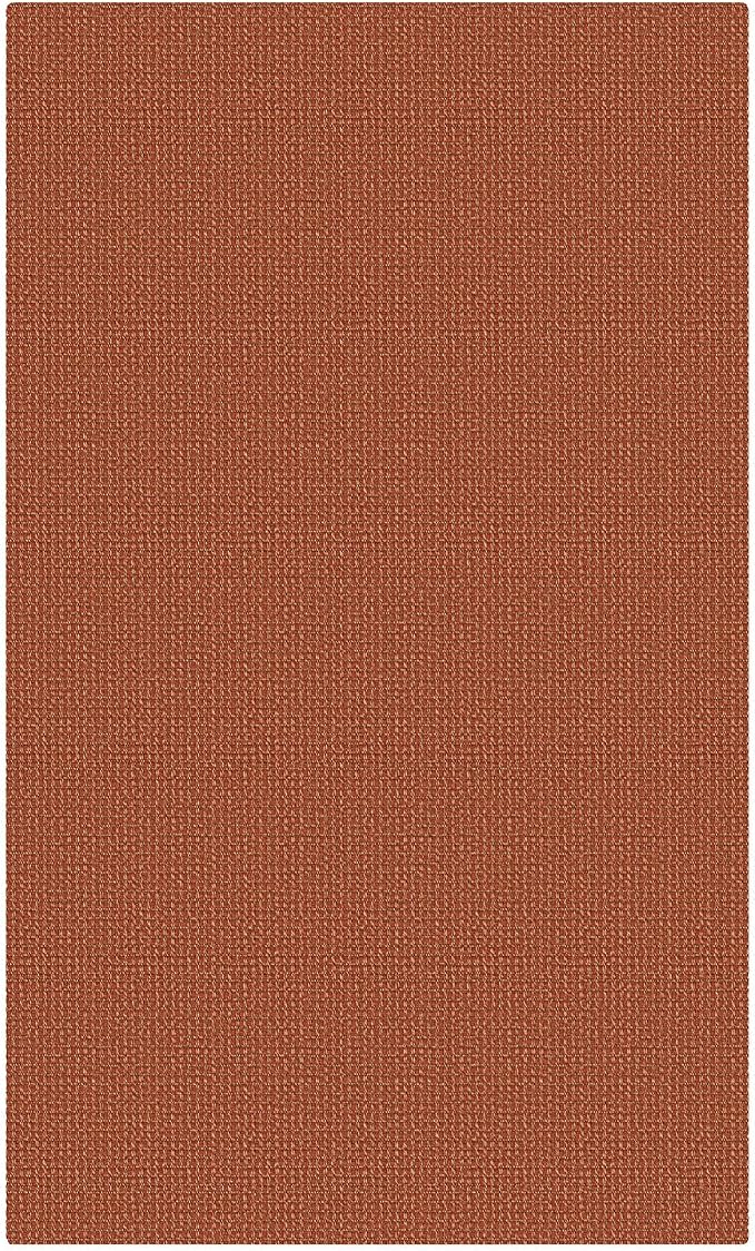 KOZYFLY Rugs for Entryway 3x5 ft Washable Area Rug Non Slip Rubber Backed Entry Rug Woven Indoor Door Mat Cotton Kitchen Rugs for Entryway, Foyer, Backdoor, Burnt Orange/Tan