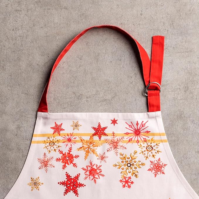 Maison d' Hermine Aprons for women with Pocket 100% Cotton (27.50"x31.50") | Adjustable Neck Strap & long ties Apron Men Chef Wedding Cooking Gardening Server Maid