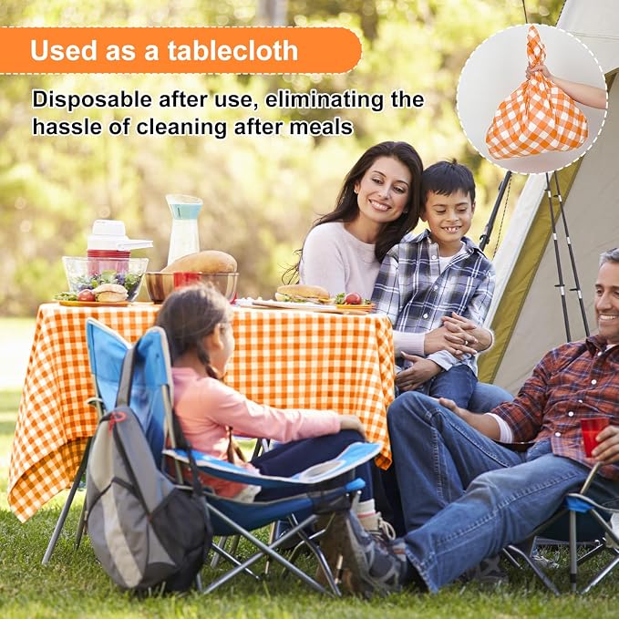 4 Pcs Disposable Outdoor Picnic Blankets 70.9''x70.9'' Portable Pocket Blanket Foldable Waterproof Picnic Mats Sandproof Beach Blanket with Ground Spikes for Beach Travel Hiking Camping