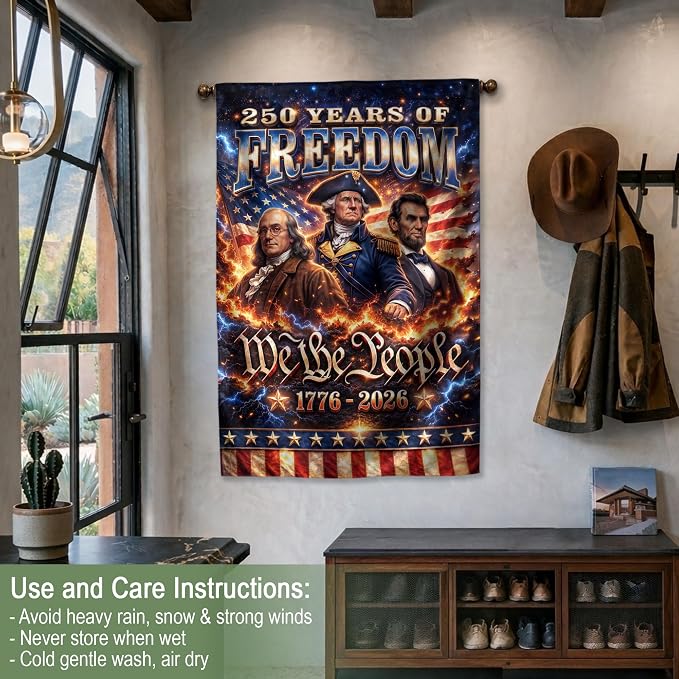 1776-2026 Commemorative, 250 Anniversary Usa Flag, 250th Anniversary Patriotic Design, We The People Flags, Doubleided Outdoor Yard Decoration For Independence Day 5 (30x40 Inch)