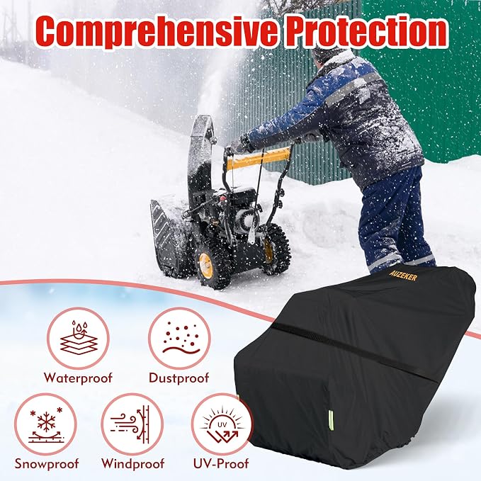 Snow Blower Cover: 900D Snowblower Covers Waterproof Outdoor, Universal Snow Blower Shield, Single And Two Stage Snow Thrower Cover Fit For Ego, Honda, Ariens, Toro