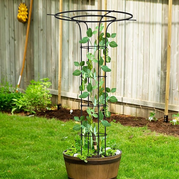 Trellis for Climbing Plants Outdoor - 69"(H), Expandable and Rust-Proof Metal Plant Support, Mushroom Top Trellis for Climbing Plants,Garden Trellis for Potted Roses, Vines, Jasmine(2Pack)