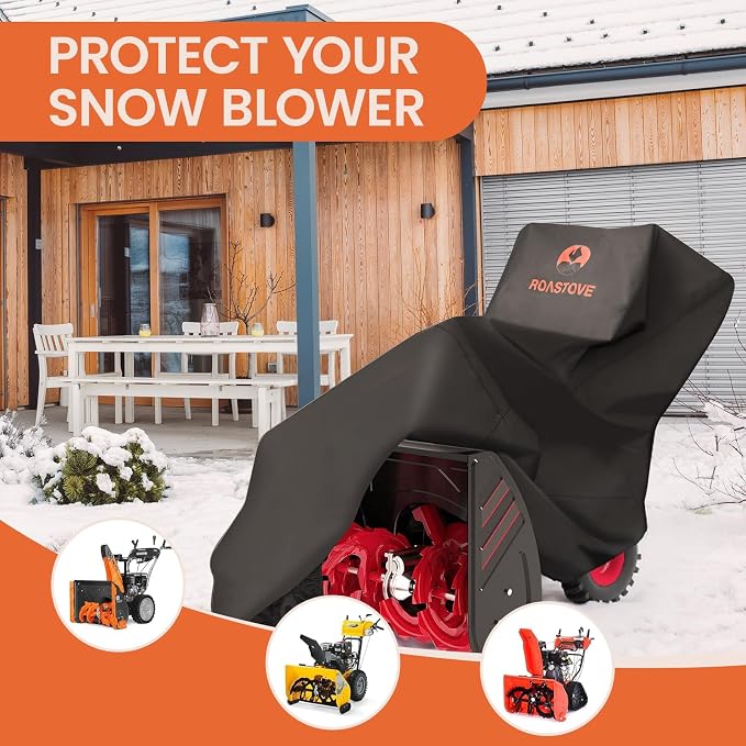 Snow Blower Cover - 600D Oxford Waterproof,Heavy Duty Snow Thrower Cove Fit for EGO, Honda, Ariens, Ryobi, Troy Bilt, Snow Joe, Toro, and PowerSmart