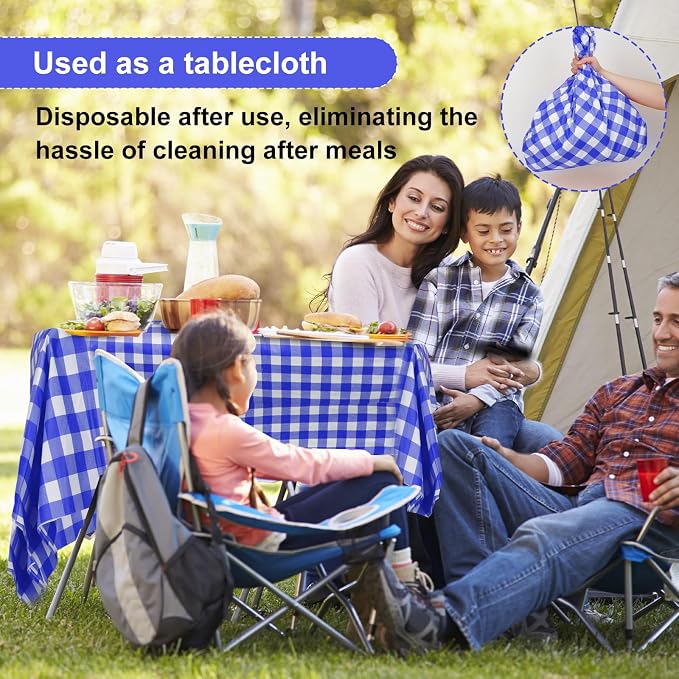 4 Pcs Disposable Outdoor Picnic Blankets 70.9''x70.9'' Portable Pocket Blanket Foldable Waterproof Picnic Mats Sandproof Beach Blanket with Ground Spikes for Beach Travel Hiking Camping