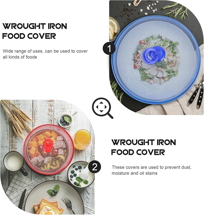 3 Pcs Food Cover Wrought Iron Covers Wind- Covers Picnic Food Tents Household Dish Reusable Creative Vegetable Mesh