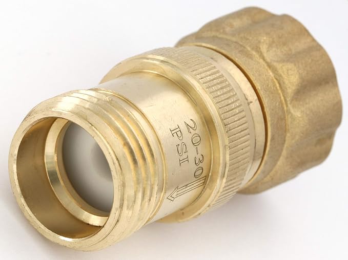 Heavy Duty 25 psi Water Pressure Regulator 3/4 inch Hose Thread Drip Irrigation System Pressure Reducer, Lead-Free Brass (With Regular and Screen O-Rings, 2, Count)