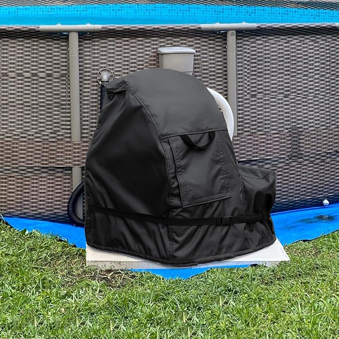 okcool Pool Sand Filter Pump Cover for 17-20 Inch | 600D Oxford Waterproof UV Resistant Sand Filter Pump Winter Cover Compatible with Most Pool Sand Filters