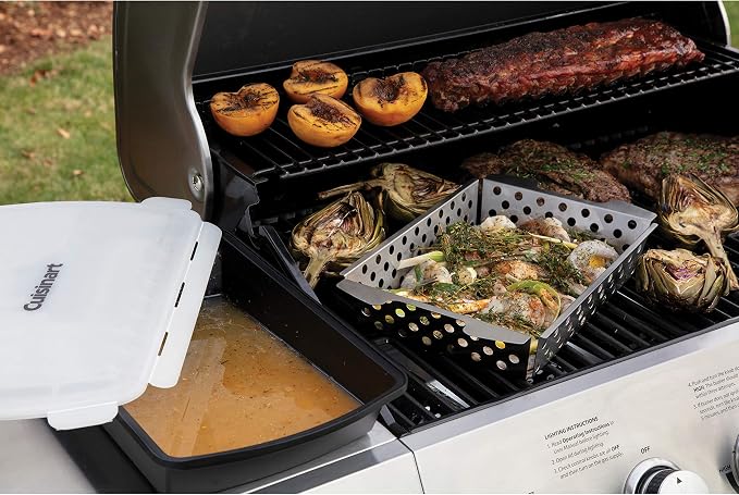 Cuisinart CMT-200 Marinade and Grilling Basket Set, Stainless Steel