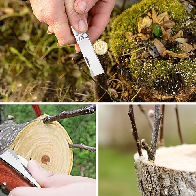 Garden Grafting Tool Kit for Fruit Trees, Includes Grafting Knife, Grafting Tape, Plant Twist Ties for Propagation