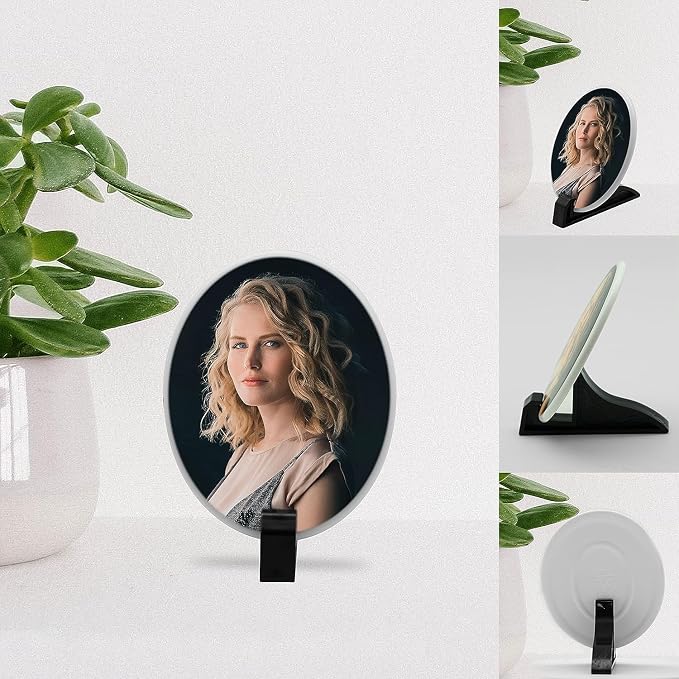 ADFSTONE Ceramic Memorial Picture, Oval Personalized Waterproof Headstone Photo Tile, Colorful Porcelain Portrait Monument for Tombstone Plaque Cemetery Decoration
