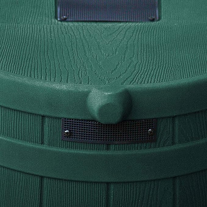 Good Ideas Rain Wizard Water Storage High Quality Collection Barrel with Brass Spigot, Safety Screen, and 50 Gallon Capacity, Green (3 Pack)