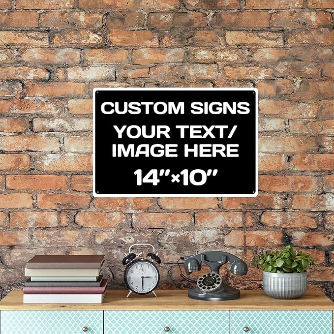 Customised Christmas Decorations: Personalized Text And Picture Signs, Black White Traffic Regulation Horizontal Hazard, Garden, Door Signs