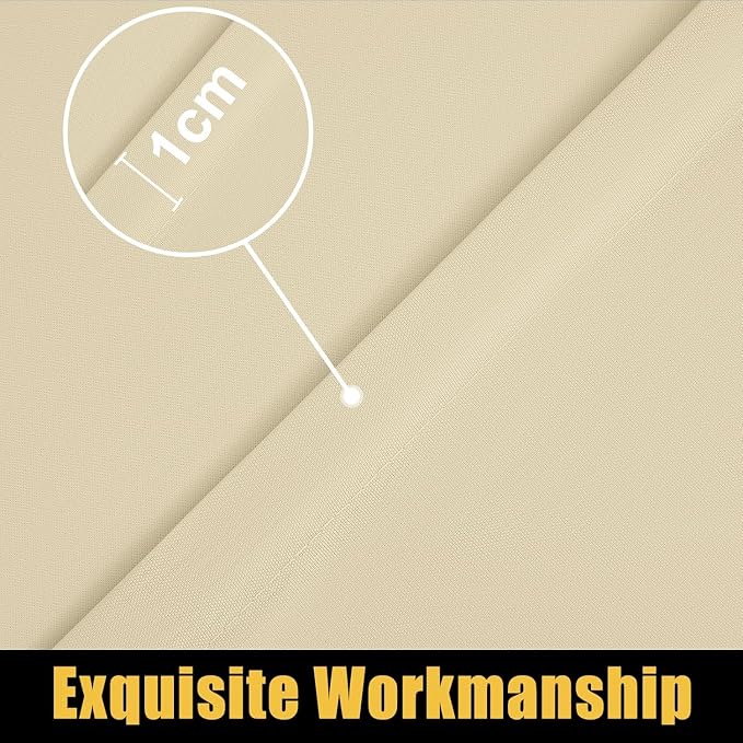 Smiry 6 Pack Rectangle Picnic Table Cloth, Waterproof Elastic Fitted Tablecloths, Washable Polyester Rectangular Patio Table Cover for Camping, Indoor and Outdoor (Champagne, 30"x72")