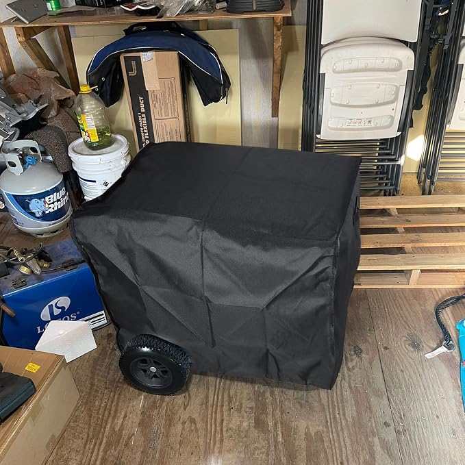 Waterproof Universal Generator Cover for Most Generators 6000-11000 Watt, Heavy Duty Thicken 600D Polyester,Weather and UV Resistant(30 x 30 x 26 inch-Black)