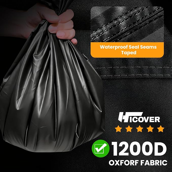 Snow Blower Cover - 1200D Snowblower Covers Heavy Duty Waterproof Zipper Reflective Strips Universal Fit for EGO, Honda, Ryobi, Cub Cadet, Ariens, Troy Bilt, Snow Joe, Toro and PowerSmart