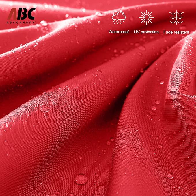 ABCCANOPY Premium Cantilever Patio Umbrellas 9FT (Bright Red)