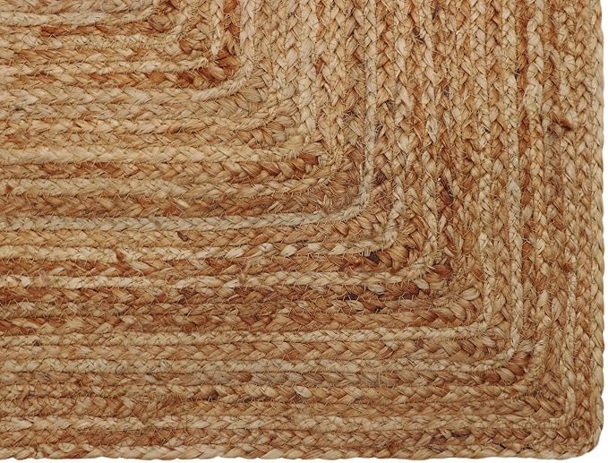 COTTON CRAFT Jute Rug - 2 Pack Braided Handwoven 100% Jute Door Mat - 22x34 | Neutral Reversible Small Rug - Entryway Kitchen Living Room Bedroom Bathroom Farmhouse Rustic Boho Throw Mat - Natural
