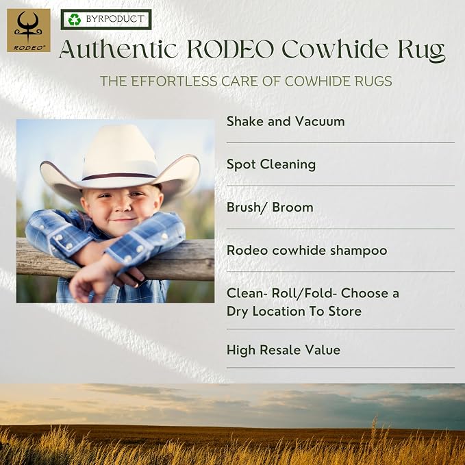 rodeo Cowhide Rug Large Genuine Western Room docoration Rug for Living Room Bedroom Cow Skin Rustic Southwestern Home Decor Must Have Size Approx 5x6-6x6ft