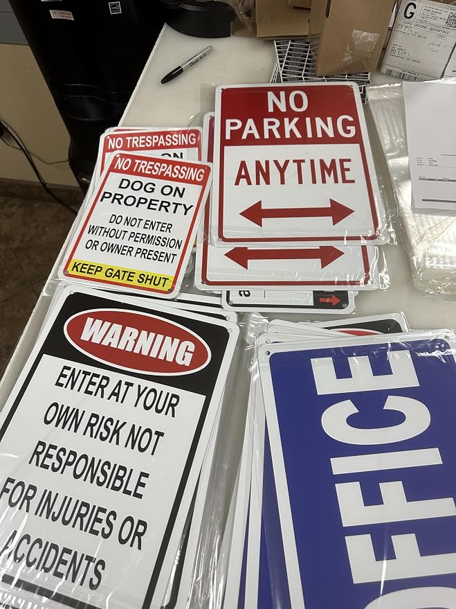 Custom Signs Outdoor Metal for Home Office Business, Personalized, Door, Porch, Delivery, Man Cave, Shop, Garage, Street. For Outside or Inside Use. Our Metal Signs Are UV Printed Solid Aluminum Border/grn, 10x7