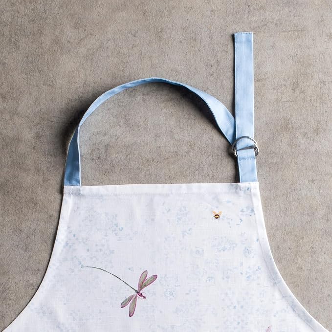 Maison d' Hermine Aprons for women with Pocket 100% Cotton (27.50"x31.50") | Adjustable Neck Strap & long ties Apron Men Chef Wedding Cooking Gardening Server Maid