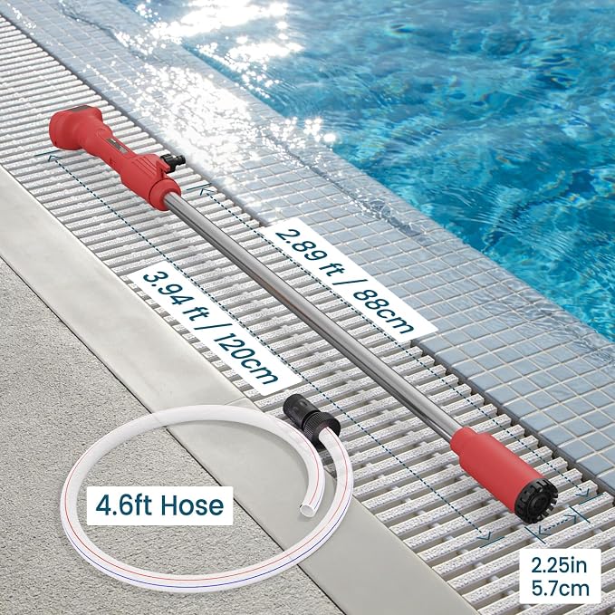 Cordless Stick Water Transfer Pump Compatible with Mil-waukee 18V Battery(Tool Only), 720 GPH Portable Electric Water Pump, Sump Pump, 160W Brushless Utility Water Pump for Pool, Garden, Pond and Boat