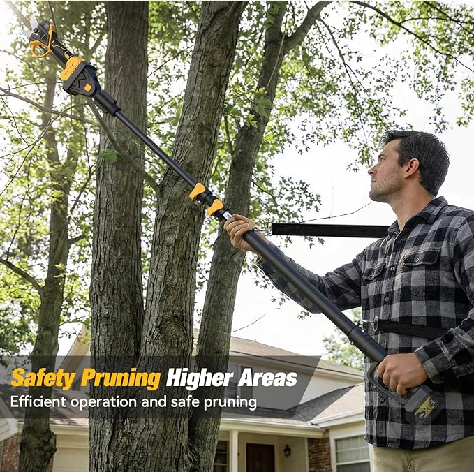 2-In-1 Electric Pruning Shears for De-walt 20v Max Battery, 1.6" Cutting Diameter Cordless Pole Pruners 20v - Brushless Motor, 4 Modes Electric Pruning Shears for Gardening & Tree Trimmer (No Battery)