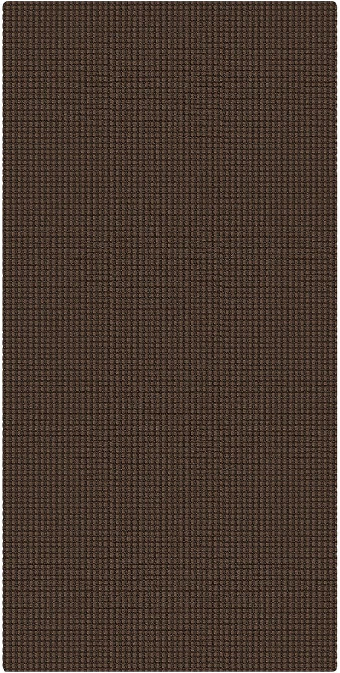 KOZYFLY 2x4 Entry Runner Rug, Small Washable Runners for Entryway, Non Slip Door Mat Indoor Entrance, Front Porch Carpet for Foyer, Kitchen, Bedroom, Bathroom, Brown/Dark Brown