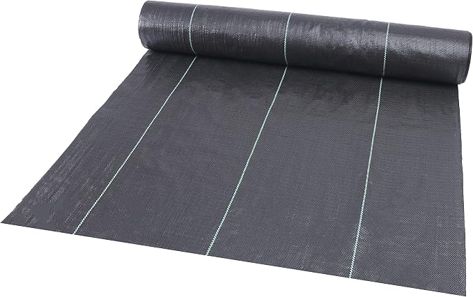 EXTRAEASY 3ft x 180ft Garden Weed Barrier Landscape Fabric,Weed Block Fabric Heavy Duty 3.2OZ,Woven Mulch for Landscaping Ground Cover Weed Control Fabric, Black Garden Bed Liner