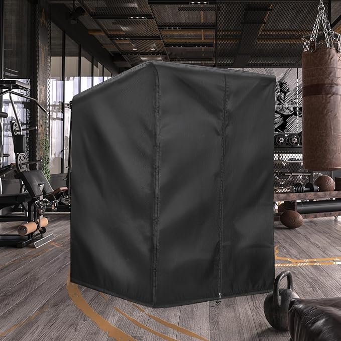 Squat Rack Cover with Waterproof Zipper, Protective Cover for Power Cage/Weight Lifting Rack/Weight Cage/Power Racks for Home Gym Equipment Storage-Indoor & Outdoor Use